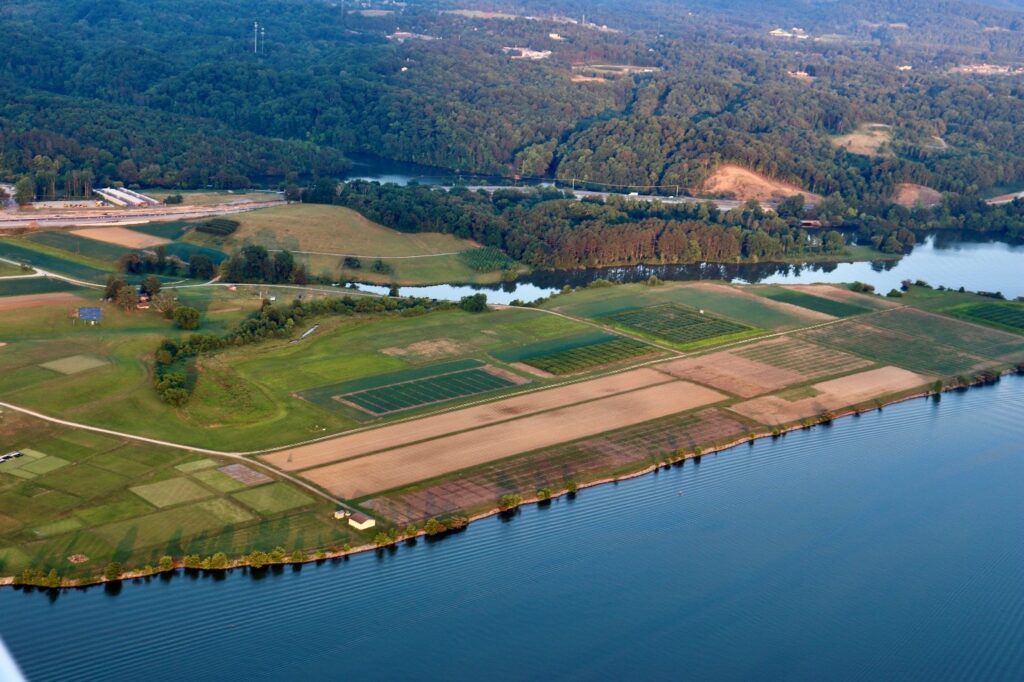 Aerial view of the Plant Sciences Unit